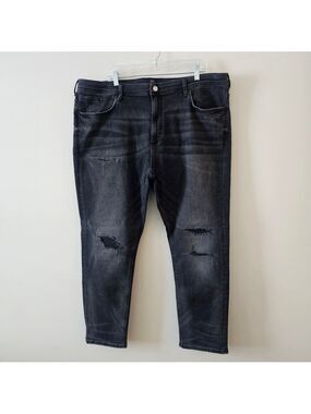 River Island Black Men Skinny Stretch Jeans Size 44x30